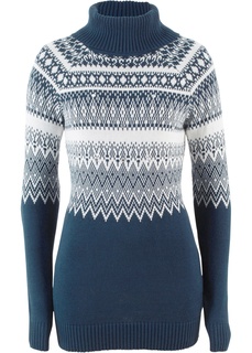 Пуловер-водолазка, украшенный бусинами Bonprix