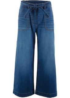 Джинсы 7/8, высокая посадка, широкая талия Bonprix