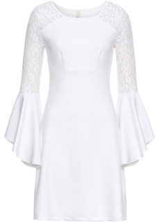 Платье с воланом и кружевом Bonprix