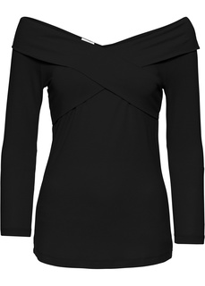 Футболка с эффектом запаха и рукавом 3/4 Bonprix