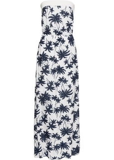 Макси-платье в стиле бандо с принтом пальм Bonprix