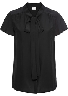 Блузка с бантом и коротким рукавом Bonprix