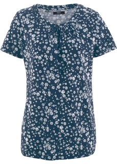 Футболка со складками у выреза Bonprix