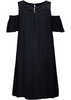 Платье с кружевом и вырезами на плечах Bonprix