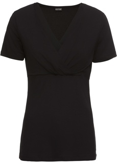 Футболка с шифоновой вставкой Bonprix