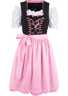 Короткое платье, блузка и фартук немецкого народного костюма Bonprix