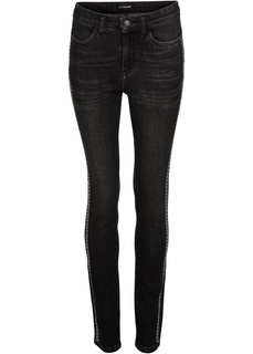 Джинсы стретчевые с заклепками Bonprix