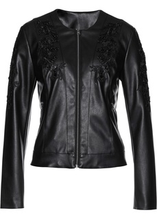 Куртка из искусственной кожи с аппликациями Bonprix