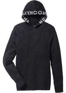Пуловер Slim Fit с капюшоном Bonprix