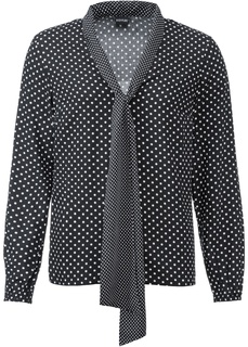 Блузка с бантом в горошек Bonprix