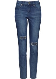 Джинсы с декоративными вставками Bonprix