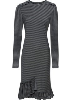 Платье с воланами из трикотажа Bonprix