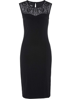 Платье из трикотажа с кристаллами Swarovski® Bonprix