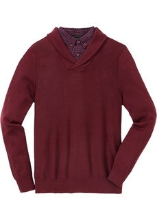 Пуловер Regular Fit с рубашечной вставкой Bonprix
