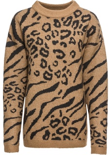 Пуловер с леопардовым принтом Bonprix
