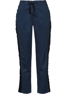 Брюки твиловые с кружевом Bonprix