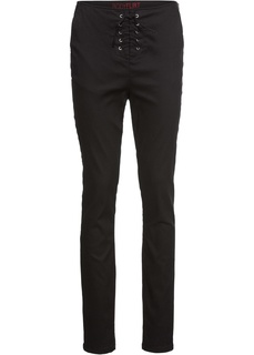 Брюки стрейчевые на шнуровке Bonprix