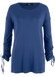 Футболка с драпировкой в области рукавов Bonprix