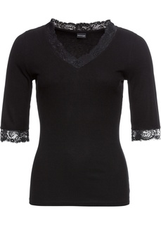 Футболка с кружевом Bonprix