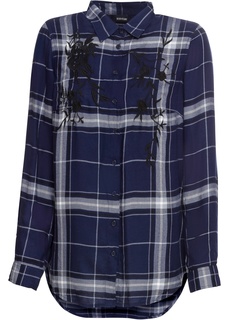 Блузка клетчатая с вышивкой Bonprix