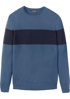 Пуловер с контрастными полосками Bonprix