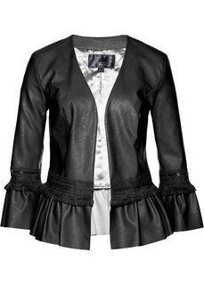 Куртка из кожзаменителя с бахромой Bonprix