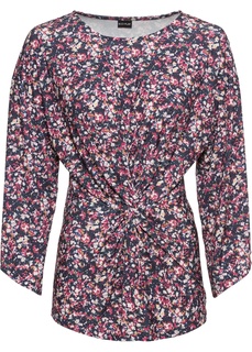 Футболка с драпировкой в узел Bonprix