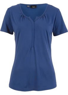 Футболка с коротким рукавом и линией пуговиц Bonprix