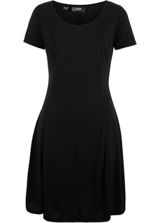 Платье из трикотажа стрейч, короткий рукав Bonprix