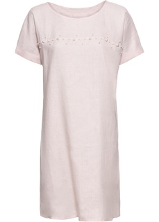 Платье льняное, с бусинами Bonprix