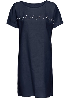Платье льняное, с бусинами Bonprix