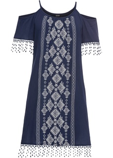 Платье с вышивкой и вырезами Bonprix