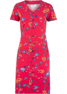 Платье на линии пуговиц, цветочный дизайн Bonprix