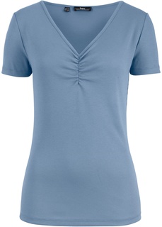 Футболка с небольшой драпировкой Bonprix