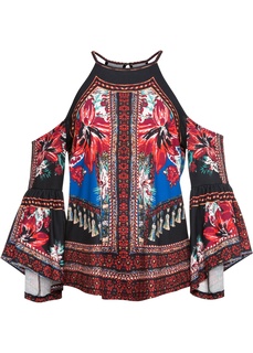 Блузка с вырезами на плечах Bonprix