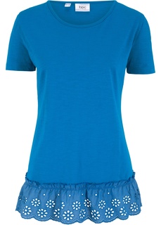 Футболка с отделкой шитьем Bonprix