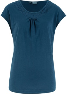 Футболка с кружевными деталями Bonprix