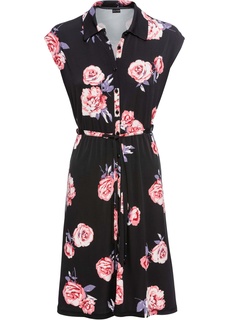 Платье на пуговицах, трикотаж Bonprix