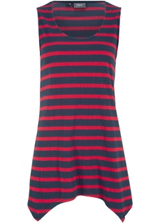 Футболка из креповой ткани с асимметричным низом Bonprix