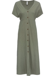 Платье на линии пуговиц, трикотаж Bonprix