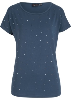 Футболка с разноцветными стразами Bonprix