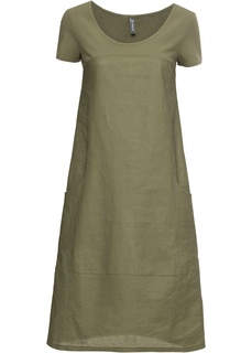 Платье изо льна и хлопка Bonprix