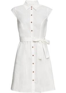 Платье на пуговицах, лен Bonprix