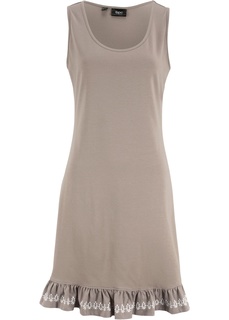 Платье из трикотажа, с каймой Bonprix