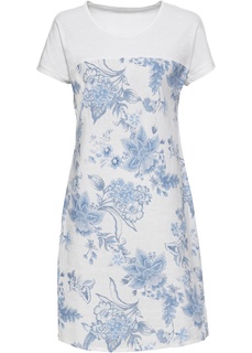 Платье с принтом, лен Bonprix