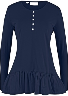 Футболка длинная с воланом Bonprix