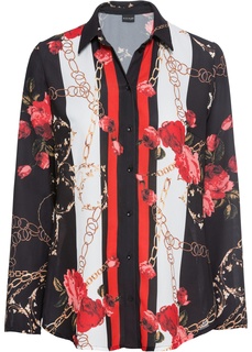 Блузка с длинным рукавом и принтом Bonprix