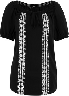 Блузка с коротким рукавом, вискоза Bonprix