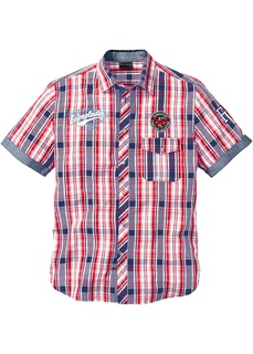 Рубашка в клетку стандартного прямого покроя regular fit Bonprix