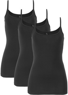 Трикотажный топ (3 штуки в упаковке) Bonprix